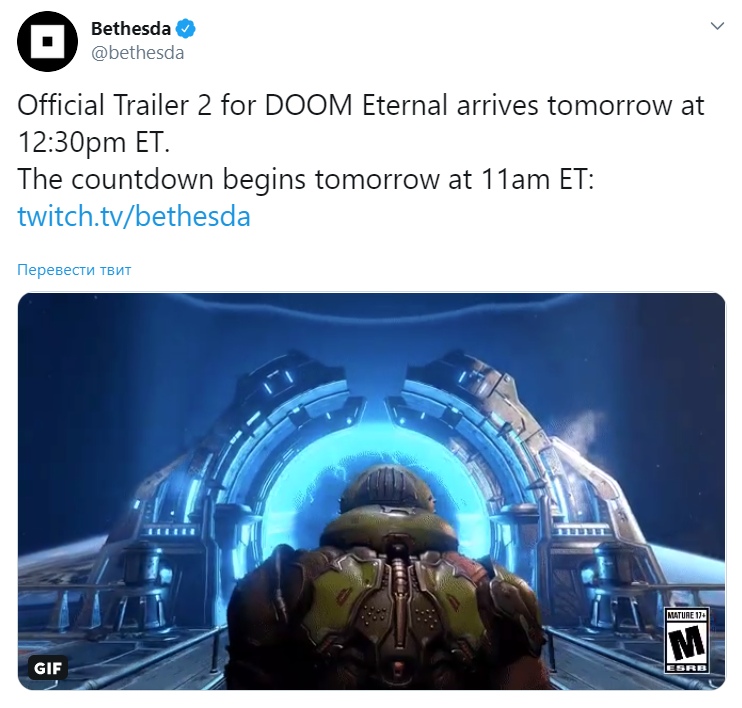 Уже завтра покажут новый трейлер игры DOOM Eternal